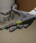 Hand holding 7 In 1 Flip Socket Set For Impact Drivers With Handle And Bit Holder By Klein Tools Magnetic Rare Earth Magnet