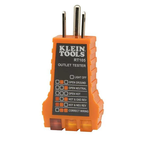 Klein Tools RT105 outlet tester from the Electrical Test Kit with Digital Multimeter, Non-Contact Voltage Tester and Electrical Outlet Tester