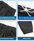 Knicker Baseball Pants for Toddlers to Youth Boys and Girls, close-up of elastic waistband, drawstring, back pockets, and hem detail
