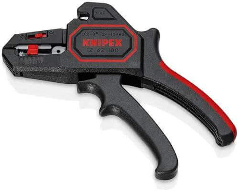 Knipex Automatic Wire Stripper 10-24 AWG, 7.25 Inch Length, ergonomic design for professionals, shown in side profile view.