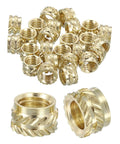 Knurled Insert Nuts, 25pcs M6 x 5mm L x 8mm OD 3D Printing Brass Nuts Female Threaded Inserts Brass Heat Set Insert Embedment Nuts