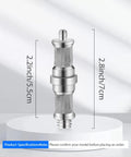 Three Piece Knurled One Quarter To Three Eighths Inch Metal Male Converter Screw Adapter Spigot