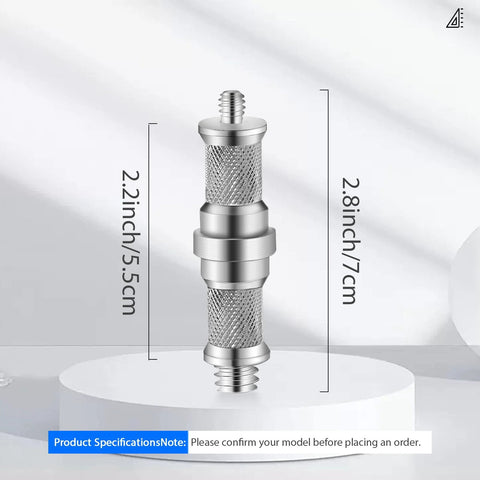 Three Piece Knurled One Quarter To Three Eighths Inch Metal Male Converter Screw Adapter Spigot