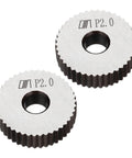 Knurling Wheel Kit 28x8x8mm For Metalworking Lathe Two Piece Set 2.0mm Pitch Straight Wheel Linear Knurl High Speed Steel