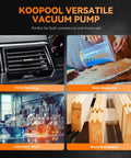 Heavy Duty HVAC Vacuum Pump With Four CFM And One Third HP Copper Motor for Auto AC Service Resin Degassing Industrial Use