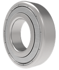 Koyo 6314Z Ball Bearing 70mm Bore 150mm Outer Diameter Shielded Single Row Medium Series 63, steel, side view