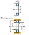 Diagram of Koyo 69102RU Double Sealed Deep Groove Ball Bearing 50 mm inner diameter 72 mm outer diameter 12 mm width in steel
