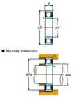 Technical diagram of Koyo Bearing 6207 2RD Rubber Sealed Single Row Ball Bearing Light Series with dimensions 35x72x17 mm