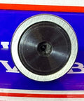 Front view of KR32 32mm Cam Follower Needle Roller Bearing, showing the central component against a blue background.