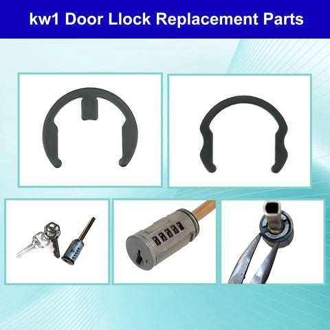Ultimate 120 Piece Deadlock Plug Retainer Clips Kit For Kwikset And Schlage Locks With KW1 SC1 SC4 Rekey Set 65Mn Steel E Clips
