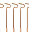 Five durable metal emergency privacy keys for Kwikset interior privacy locks, designed to quickly disengage bedroom and bathroom doors.