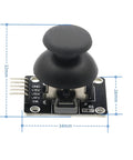 Front view of Six Dual Axis XY Joystick Modules KY 023 Compatible With Arduino Raspberry Pi With Five Pin Connector.