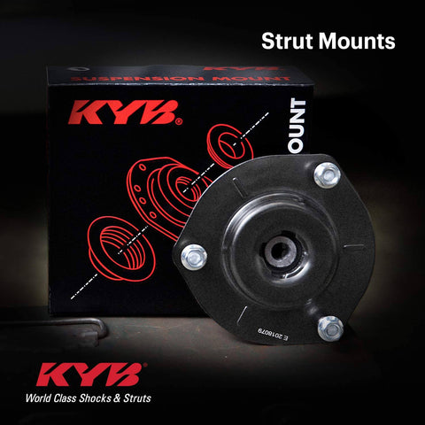 Premium Strut Mount SM5664 Black shown with packaging, featuring OEM-quality design for reducing noise and vibration in suspension systems.