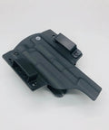Kydex Concealment Holster For FN 5.7 MRD MK3 With Light And Laser Bearing, shown in black, suitable for inside or outside waistband carry.