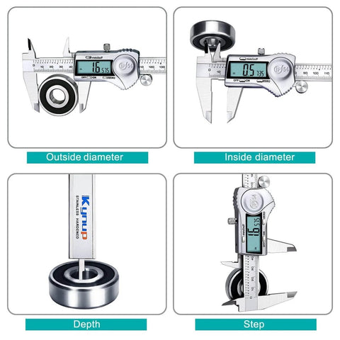 Digital Caliper Caliper Measuring Tool Outside Micrometer Vernier Dial Caliper 6 Inch Caliper DIY Tool with LCD screen showing dimensions