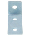 Three hole ninety degree L shaped fitting bracket for metal framing delivers quick, solid corner connections compatible with half inch bolts in one and five eighths inch strut channel, 12 pack