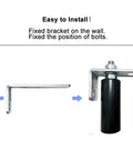 Universal Slide Gate Guide Roller 4 Inch Black L Rear Post Bracket With Adjustable Dual Nylon Rollers For Sliding Gates installation