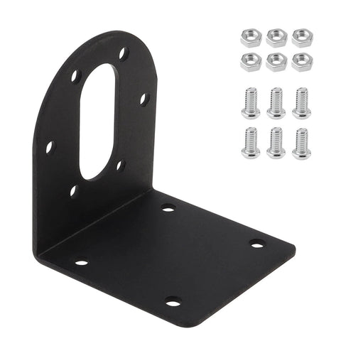 Metal mounting bracket with screws and nuts for Gear Motor 0.24 in x 0.55 in Shaft Size 1-Pack 12V Motor 100Rpm High for Rotary Equipment