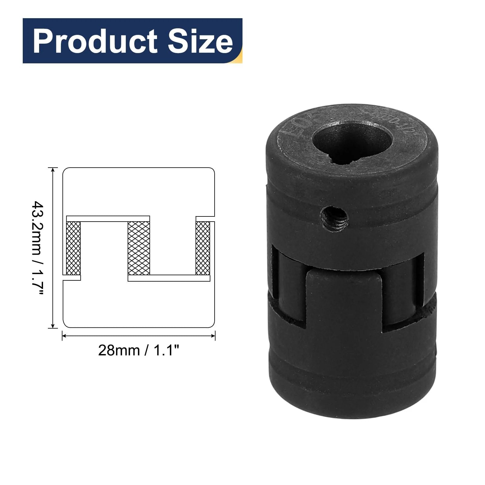 Flexible L Jaw Coupling Set Half To Five Eighth Bore ✓