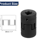 L Jaw Coupling Set Half Inch To Five Eighth Inch Bore With Buna N NBR Rubber Spider And HT250 Steel Includes Set Screws