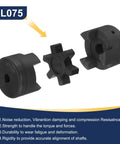 Two Pack Flexible L Jaw Coupling Set One Half To Three Eighths Inch Three Piece Coupler With Buna N Rubber Spider For Log Splitter