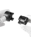 This L-Jaw flexible coupling set ensures smooth, backlash-free power transfer between 1/2 and 3/4 inch shafts with keyways and set screws