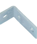 Three hole ninety degree L shaped fitting bracket for metal framing delivers quick, solid corner connections compatible with half inch bolts in one and five eighths inch strut channel, 12 pack