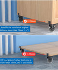 3 Inch L Shaped Plate Casters, 4 Pack Side Mount Lockable Furniture Caster Wheels With Non Marking Polyurethane, installed on cabinets