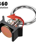 12 Pack L Track Stud Fittings For Cargo Tie Downs, Stainless Steel Round Ring O Ring, 360 Degree Rotation, close-up view
