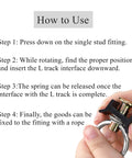 How to use guide for 12 Pack L Track Stud Fittings For Cargo Tie Downs, Stainless Steel Round Ring O Ring, 360 Degree Rotation