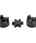 Efficient L075 3 piece L-Jaw coupling set with 5/8 inch bore and 3/16 inch keyway for industrial equipment