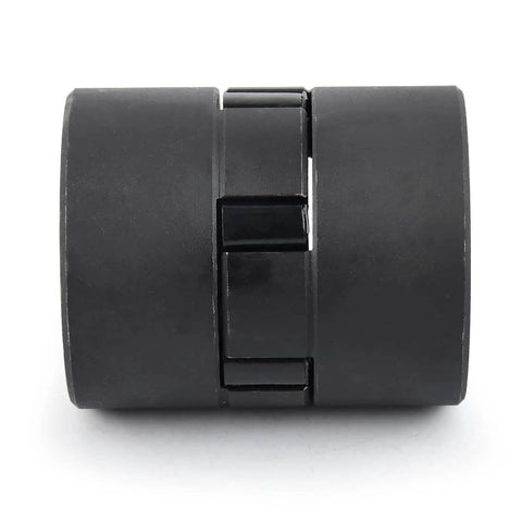 Front view of 1/2" to 1" L075 Flexible 3-Piece L-Jaw Coupling Coupler Set & Buna-N NBR Rubber Spider for Log Wood Splitter.