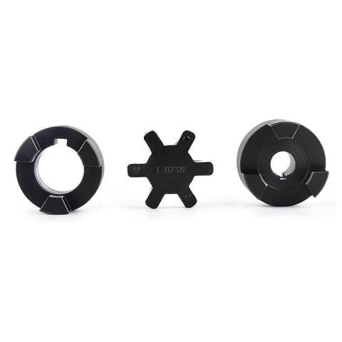 1/2" to 1" L075 Flexible 3-Piece L-Jaw Coupling Coupler Set & Buna-N NBR Rubber Spider for Log Wood Splitter parts