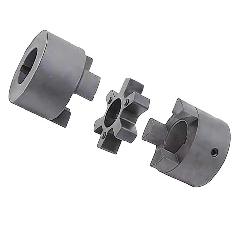 L075 Flexible L Jaw Coupling Set With Buna N NBR Rubber Spider For Compact Power Transmission And Shaft Alignment Three Piece