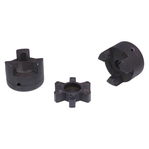 L075 L Jaw 3 Piece Coupling Set For Log Splitters And Hydraulic Equipment With Two Hubs And NBR Insert HT250 Steel