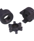L075 L Jaw 3 Piece Coupling Set For Log Splitters And Hydraulic Equipment With Two Hubs And NBR Insert HT250 Steel