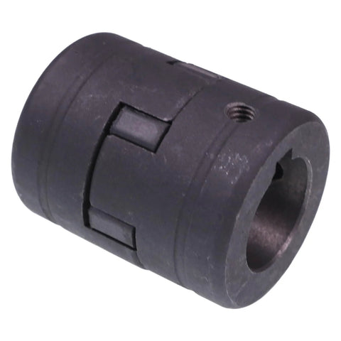 Side view of L075 L Jaw 3 Piece Coupling Set for log splitters and hydraulic equipment, showing HT250 steel construction.