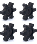 Four Flexible L075 NBR Rubber Spider Inserts for L Jaw Coupling, durable shock absorbers for industrial equipment.