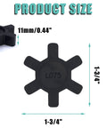 Flexible L075 NBR Rubber Spider Insert For L Jaw Coupling showing dimensions