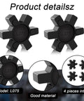 L075 Flexible NBR Rubber Spider Center Insert, 4 Pack Solid Coupling Pad Bumper Spider Center Inserts for L075 L Jaw Coupling Set