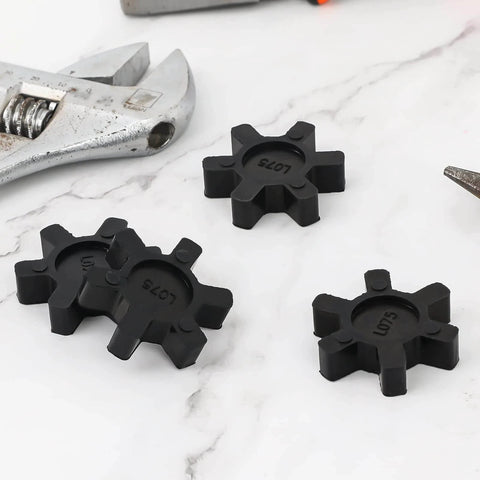 L075 Flexible NBR Rubber Spider Center Insert, 4 Pack Solid Coupling Pad Bumper Spider Center Inserts for L075 L Jaw Coupling Set