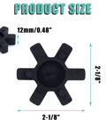Flexible L095 NBR Rubber Spider Insert Solid Spider Center Inserts Fits for Lovejoy Martin L-Jaw Coupling (4 Pack)