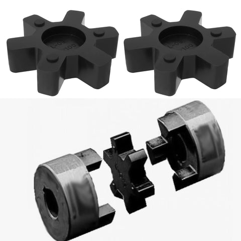 2 Pack L099 L100 Jaw Coupling Inserts For Lovejoy Martin Browning NBR Rubber Spider Black Built To Last Replacement Parts