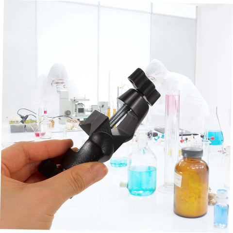 Person holding a 2 Pack Boss Head Clamps for Right Angle Lab Stands in a laboratory setting