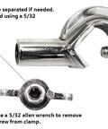 4 Prong Cork Lined Clamp on Swivel Bosshead for Laboratory Rigs, detachable parts with allen wrench instruction, fits up to 18 mm rods