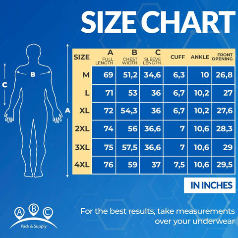 White Disposable Lab Coats For Adults Medium 10 Pack AMZ Supply Knee Length PPE Clothing Size Chart