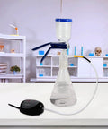 Lab Vacuum Filtration Pump For Fast Liquid Filtration with Erlenmeyer Flask and Tubing Setup on Lab Bench