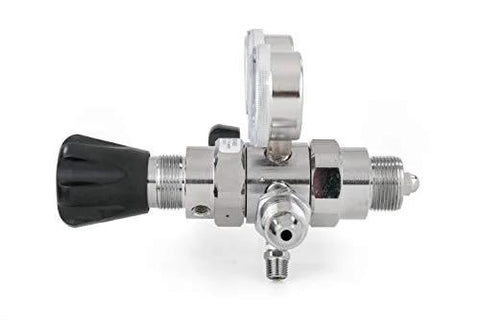 Lab Grade Specialty Gas Regulator CGA 590 Two Stage Chrome Plated with Dual Scale Gauges and Stainless Steel Diaphragm