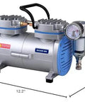Pro Grade Oilless Vacuum Pump for Lab Filtration Microbiological Testing Suspended Solids Analysis and Air Sampling 110V 60Hz Ready to Roll, Rocker 400