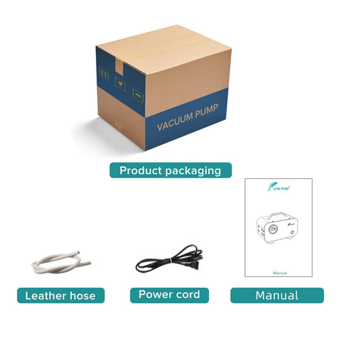 Oil Free Diaphragm Lab Vacuum Pump Portable For Filtration packaging with leather hose, power cord, and manual